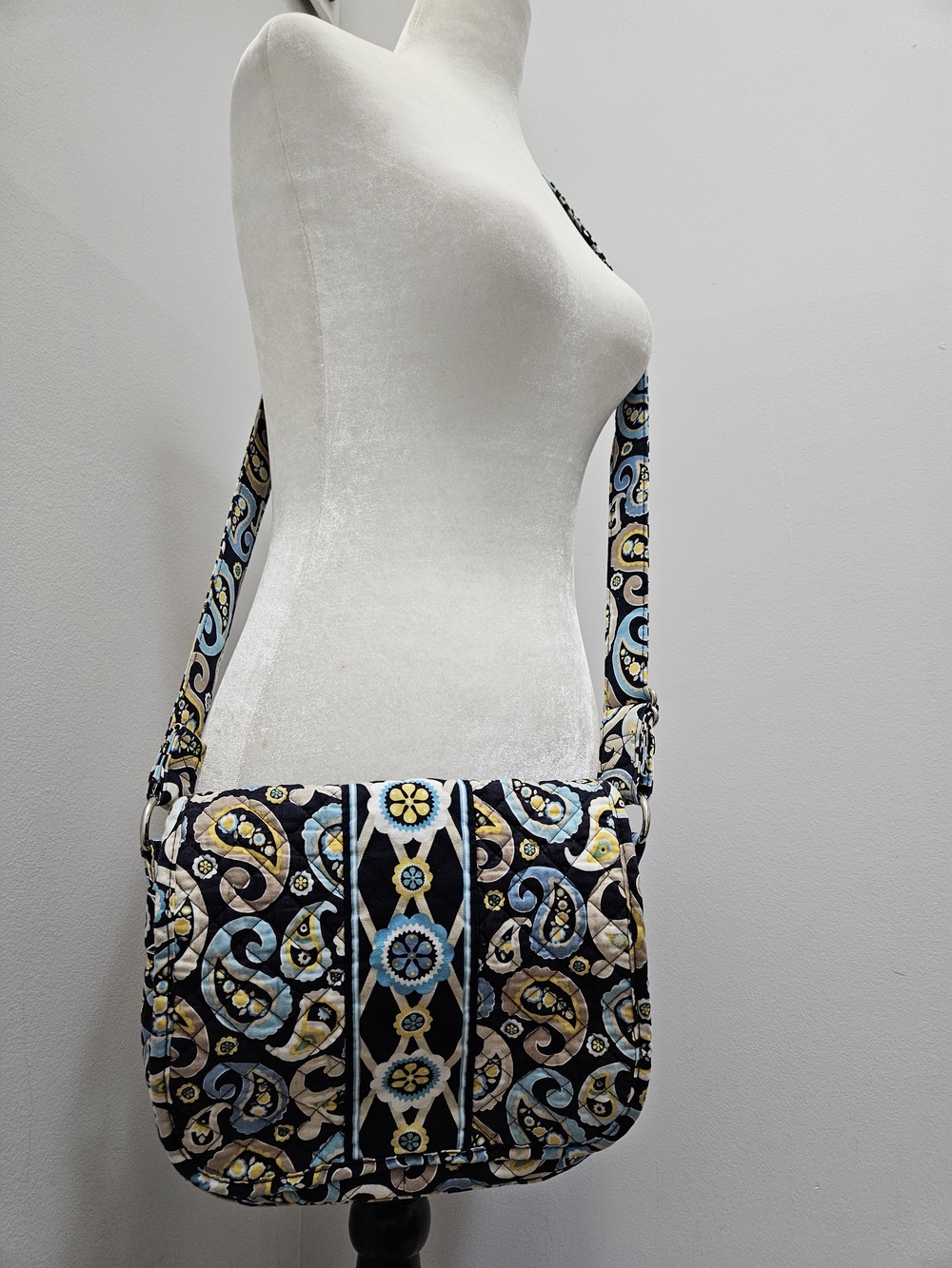 Stephanie Dawn - Quilted Paisley Crossbody Shoulder Bag -